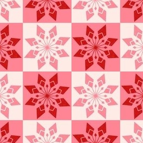 Snowflake checkerboard Candy MEDIUM