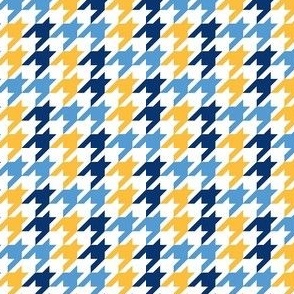 Small Scale Team Spirit Basketball Houndstooth in Denver Nuggets Blue Yellow Navy