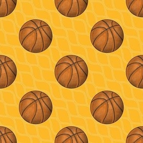 Medium Scale Team Spirit Basketball in Denver Nuggets Yellow