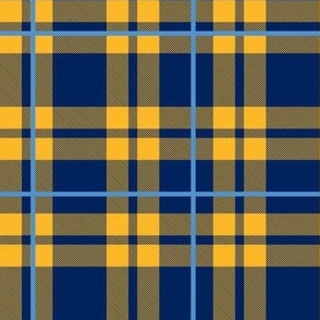 Bigger Scale Team Spirit Basketball Plaid in Denver Nuggets Blue Navy Yellow