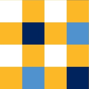 Large Scale Team Spirit Basketball Checkerboard in Denver Nuggets Yellow Blue Navy