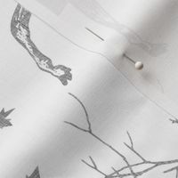 Winter Woodland Toile (white and grey/linen) XXLRG