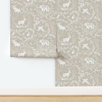 Winter Woodland Toile (beige/linen) XXLRG