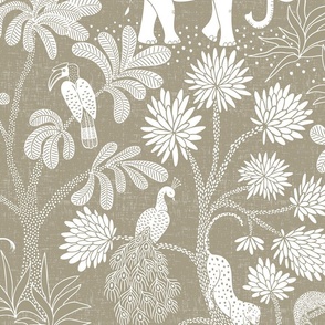 elephant jungle/neutral parchment beige with texture 