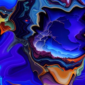 agate, blue, landscape, aabstract geometry