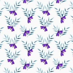 Moths and leaves purple