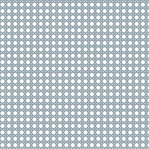  Winter Blue on White Rattan Caning Pattern
