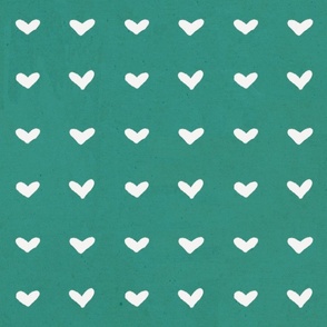 Doodle hearts green