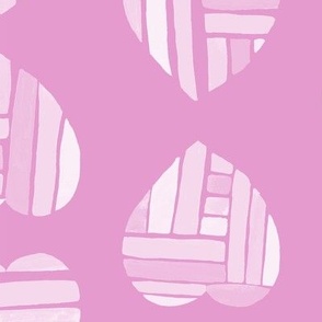 XL // Heart Mosaic on Gumball Pink