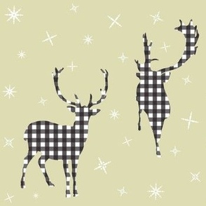 Neutral Festive Wintertime Deer