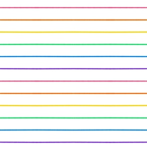Hand Drawn Horizontal Rainbow Stripes