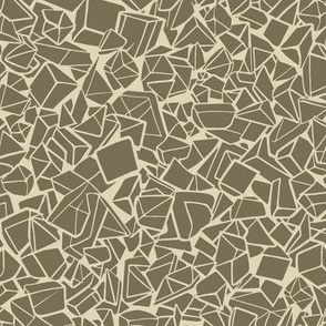 Mossy Taupe Abstract Mosaic