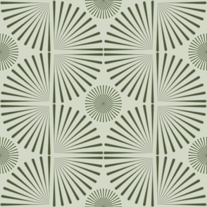 Normal scale • Tribal Geometric calm greens