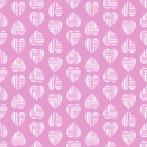 Mini // Heart Mosaic on Gumball Pink
