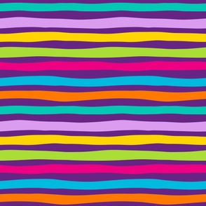 Magic Doodle Stripes RAINBOW - LARGE - Multicolor Purple