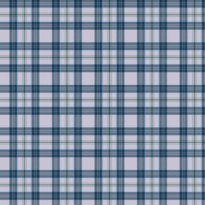 Blue and Lavender Woven-like Plaid tartan - large scale