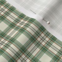 Green and Cream Woven-like Plaid tartan - small scale