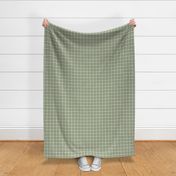 Green and Cream Woven-like Plaid tartan - small scale