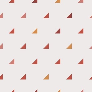 small // red and orange triangles on cream