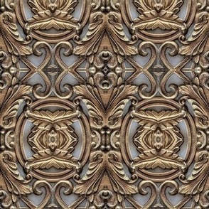 Brass Trellis - Gray Background 