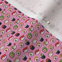 Kawaii sushi on pink small size