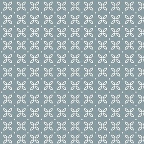   Sepal Square: Gray Blue Geometric Floral