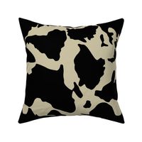 large - Tossed Continents - Eurasia Africa North and South America Australia - black on beige