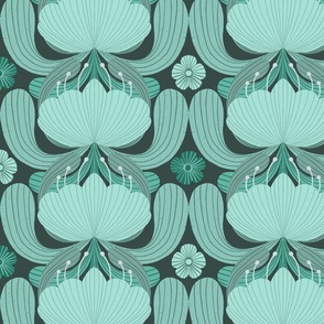 70s Florals Green - Small