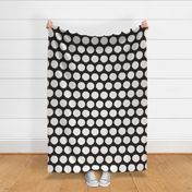 Fuzzy Polka Dot | Black + Marshmallow White