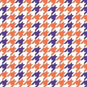 Small Scale Team Spirit Basketball Houndstooth in Clemson Tigers Orange and Regalia Purple 