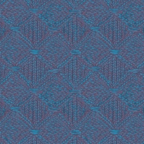 Christmas blue knitted pattern