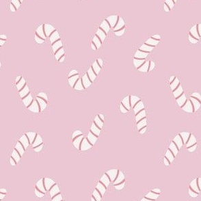 small // candy canes on pink