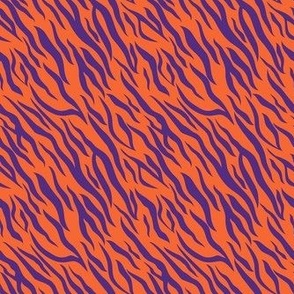Medium Scale Tiger Stripes in Clemson Orange and Purple