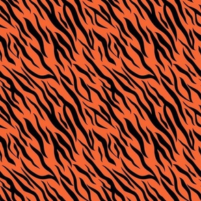 Large Scale Tiger Stripes in Clemson Orange and Black