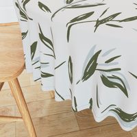 Lake House Leaves - Large Scale -  Cozy Cabin Style Leaf Wallpaper and Home Decor