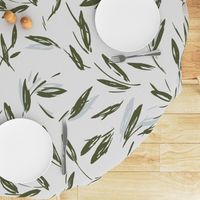 Lake House Leaves - Large Scale -  Cozy Cabin Style Leaf Wallpaper and Home Decor