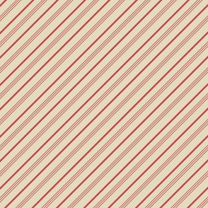 Candy Cane Stripe - Red & Cream