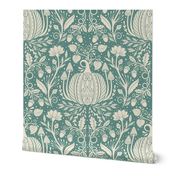  East Fork Pumpkin motifs green and cream - fall - floral - acorn - home decor - wallpaper - bedding -mushroom.