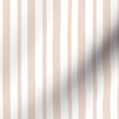 Christmas Holiday Candy Cane Stripe Neutral Cream and White - 1/2 inch