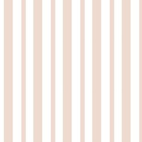Christmas Holiday Candy Cane Stripe Neutral Cream and White - 1/2 inch