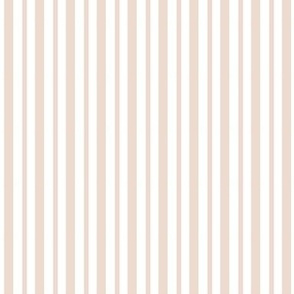 Christmas Holiday Candy Cane Stripe Neutral Cream and White - 1/4 inch