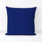 Vice-versa Scroll Trellis - black on blue