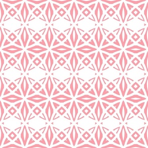 Coral Geometric in Guava Pink and White – Large – Coral Beach House, Coral Coastal, Tropical Geometric