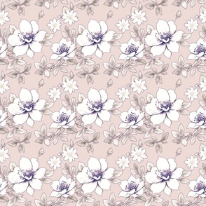 Purity Flower Design Pastel Pink Lilac