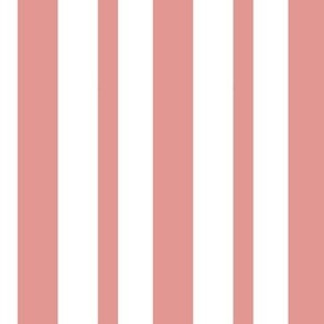 Christmas Holiday Candy Cane Stripe Neutral Pink and White - 1 inch