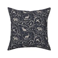 Winter Woodland Toile (warm black solid/burlap) MED 