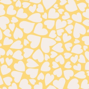 Hearts Scattered - Large - Lemon Drop