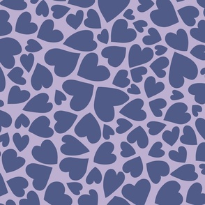 Hearts Scattered - Large - Lilac