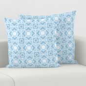 Moroccan Inspired baby blue block print