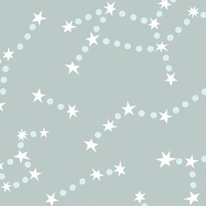 XL - Star Constellations (mint-grey)